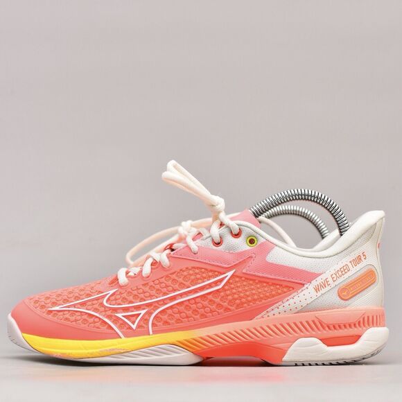 MIZUNO WOMEN'S WAVE EXCEED TOUR 5 TENNIS SHOES SIZE 8 PINK WHITE - Picture 2 of 9